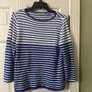 Liz Claiborne || Women's Size XL || Striped Blue & White Long Sleeved Sweater